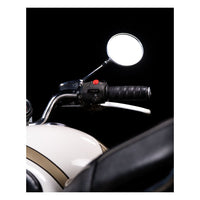 Trip Machine, leather handlebar grip wraps - Black